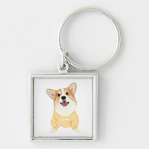 Süße Pembroke Corgi Cartoon-Hunde Liebhaber Schlüsselanhänger