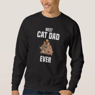 Süße Perserkatze mit Lichterkette Bester Katzenvat Sweatshirt