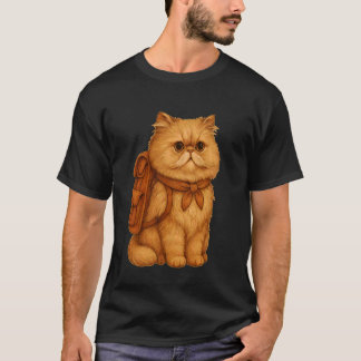 Süße Perserkatze Rucksacktourist Camping Wanderer  T-Shirt