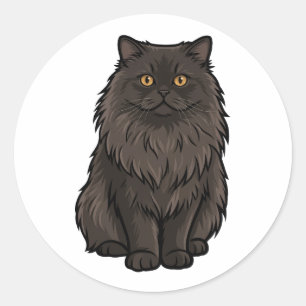 Süße Perserkatze Vinyl-Aufkleber Runder Aufkleber