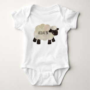 Süße personalisierte Baby-Schaf-Kinderbekleidung Baby Strampler