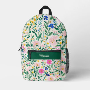 Süße personalisierte Blumen-Rucksack Bedruckter Rucksack
