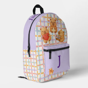 Süße Personalisierte Capybara Bedruckter Rucksack