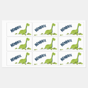 Süße personalisierte Dinosaurier-Schule Etiketten