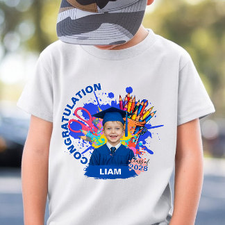 Süße personalisierte Foto-Kindergarten-Abschlussfe T-Shirt