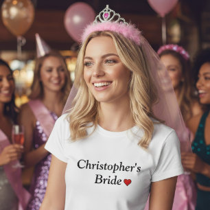 Süße Personalisierte Hochzeit Braut- T-Shirt
