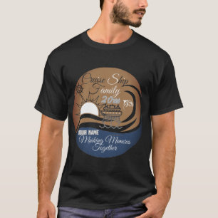 Süße personalisierte Kreuzfahrtschiff-Familienreis T-Shirt
