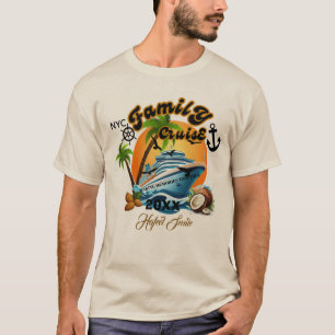 Süße personalisierte Kreuzfahrtschiff-Familienreis T-Shirt