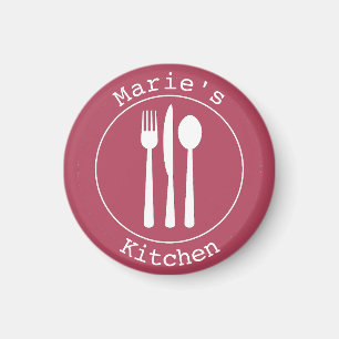 Süße personalisierte Küchenutensilien gehören zu Magnet