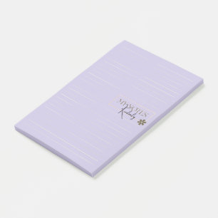 Süße personalisierte linierte einfache moderne Lav Post-it Klebezettel
