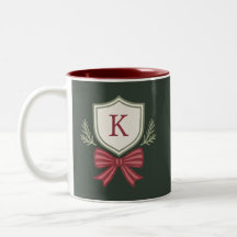 Süße personalisierte Monogramm-Schleife Weihnachte