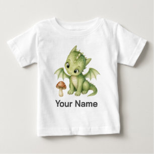 Süße personalisierte Wald-Baby-Drache-Kinder Baby T-shirt