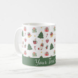 Süße personalisierte Weihnachtsbaum-Tasse Kaffeetasse