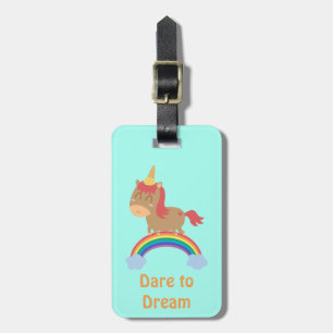 Süße Pferd-Träume, ein Einhorn zu sein Humor Gepäckanhänger