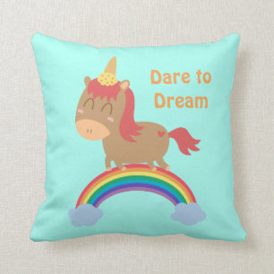 Süße Pferd-Träume, ein Einhorn zu sein Humor Kissen