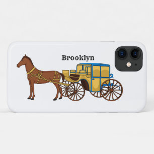 Süße Pferd- und königliche Kutsche-Illustration Case-Mate iPhone Hülle