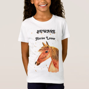 Süße Pferderanch-Reiterin moderne Wasserfarben Mäd T-Shirt