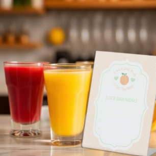 Süße Pfirsich-elegante Babyparty-Juice-Bar Sockelschild