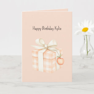 Süße Pfirsich-Geschenk Geburtstag Karte
