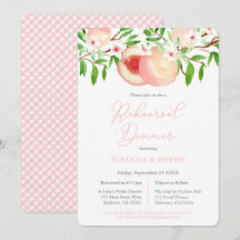 Süße Pfirsich Süd Hochzeit Probe Dinner