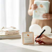 Süße Pfirsich-Windel-Raffel-Baby-Shower-Karte