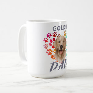 Süße Pfote Herz goldener Hund Welpe Haustier Tier  Kaffeetasse