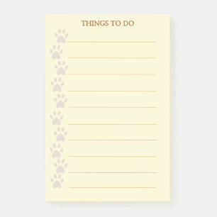 Süße Pfoten Personalisierte Dinge Zu Tun Post-it Klebezettel