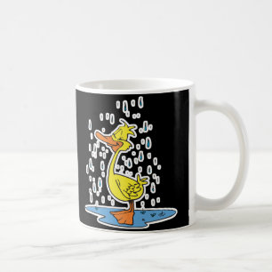 süße Pfützenente im Regen Kaffeetasse