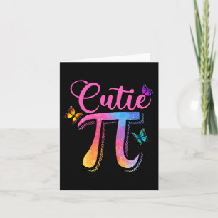 Süsse Pi Day Symbol Retro Color Butterfly Pi 3.14 Karte