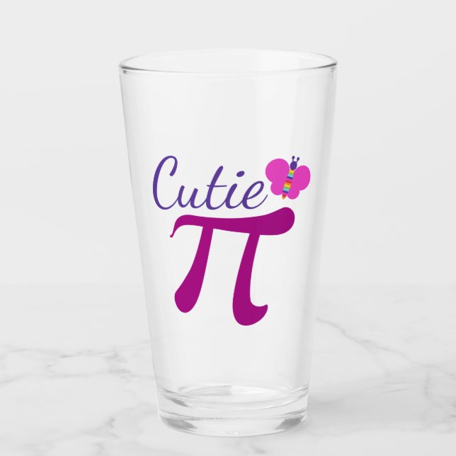 Süsse Pi Symbol Funny Mathe Pun Glas (Vorderseite)