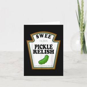 Süße Pickle-Relish-Gruppe Gewürzfamilie Halloween Karte