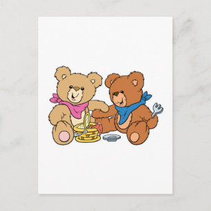 Süße Picknickbären Postkarte