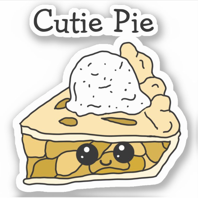 Süsse Pie Apple Pie Cartoon Sticker (Vorderseite)