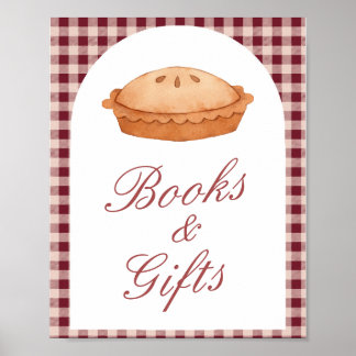 Süsse Pie Baby Duschbücher & Geschenke Unterschrif Poster