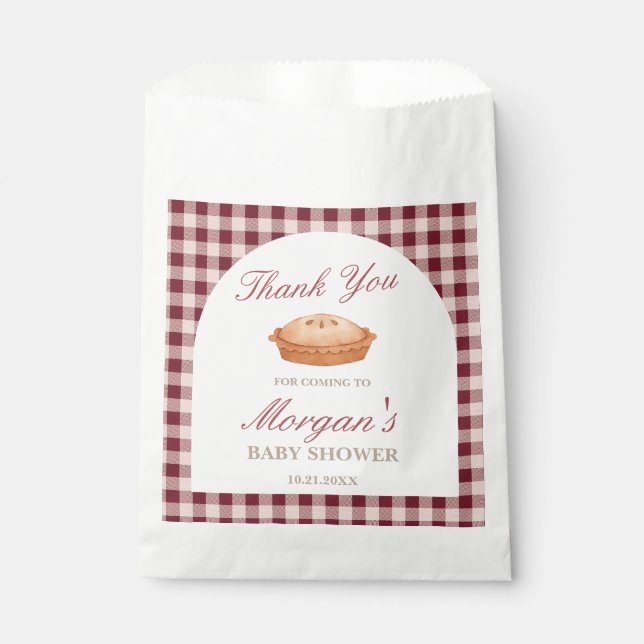 Süsse Pie Baby Dusche Gefallen Beutel Geschenktütchen (Vorderseite)