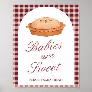 Süsse Pie Baby Dusche Sweet Leckerei Gefallen Unte Poster