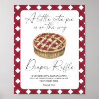 Süsse Pie Baby Dusche Windeln Tombola Poster