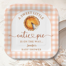 Süsse Pie Baby Shower Geschlecht Neutral Pappteller