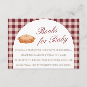 Süsse Pie Babydusche Bücher für Kinderkarte Begleitkarte