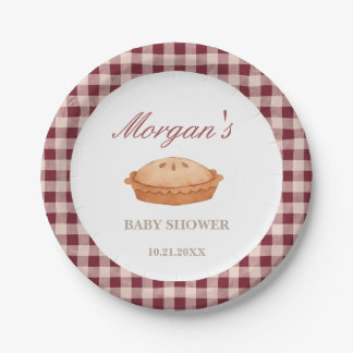 Süsse Pie Babydusche Papierplatte Pappteller