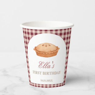 Süsse Pie Babydusche Papiertüten Pappbecher