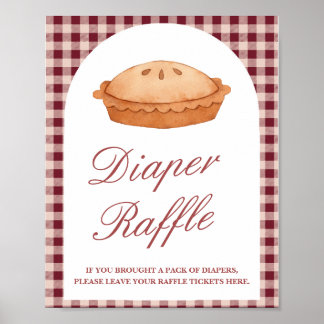 Süsse Pie Babydusche Windeln Raffle Schild