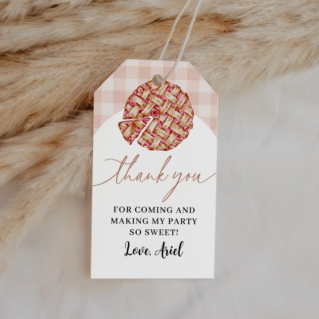 Süsse Pie Birthday Party Danke Geschenkanhänger (Von Creator hochgeladen)