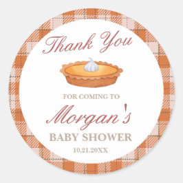 Süsse Pie Fall Babydusche Rundaufkleber Runder Aufkleber