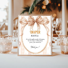 Süsse Pie fall Windeln Tombola Baby Duschzeichen Poster