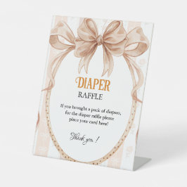 Süsse Pie fall Windeln Tombola Baby Duschzeichen Sockelschild