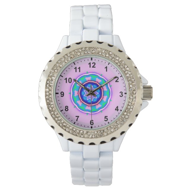 Süsse Pie Fraktal Armbanduhr (Vorderseite)