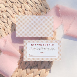 Süsse Pie Gingham Erntedank Fall Baby Dusche Begleitkarte