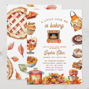 Süsse Pie Herbstdusche Einladung