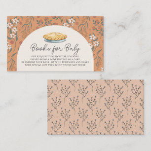 Süsse Pie Orange Floral Baby Showbuchanfrage Begleitkarte